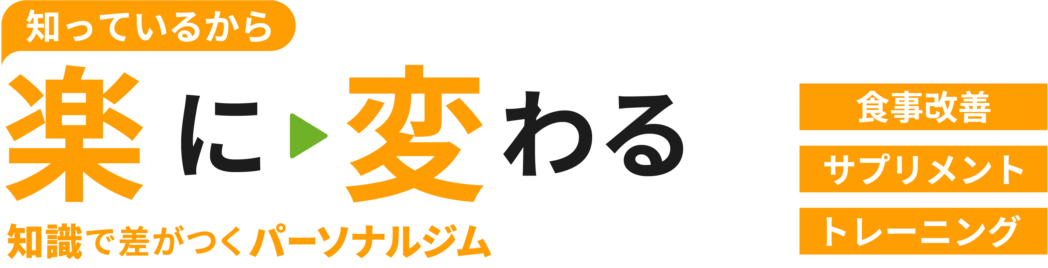 知っているから楽に変わる。知識で差がつくパーソナルジム